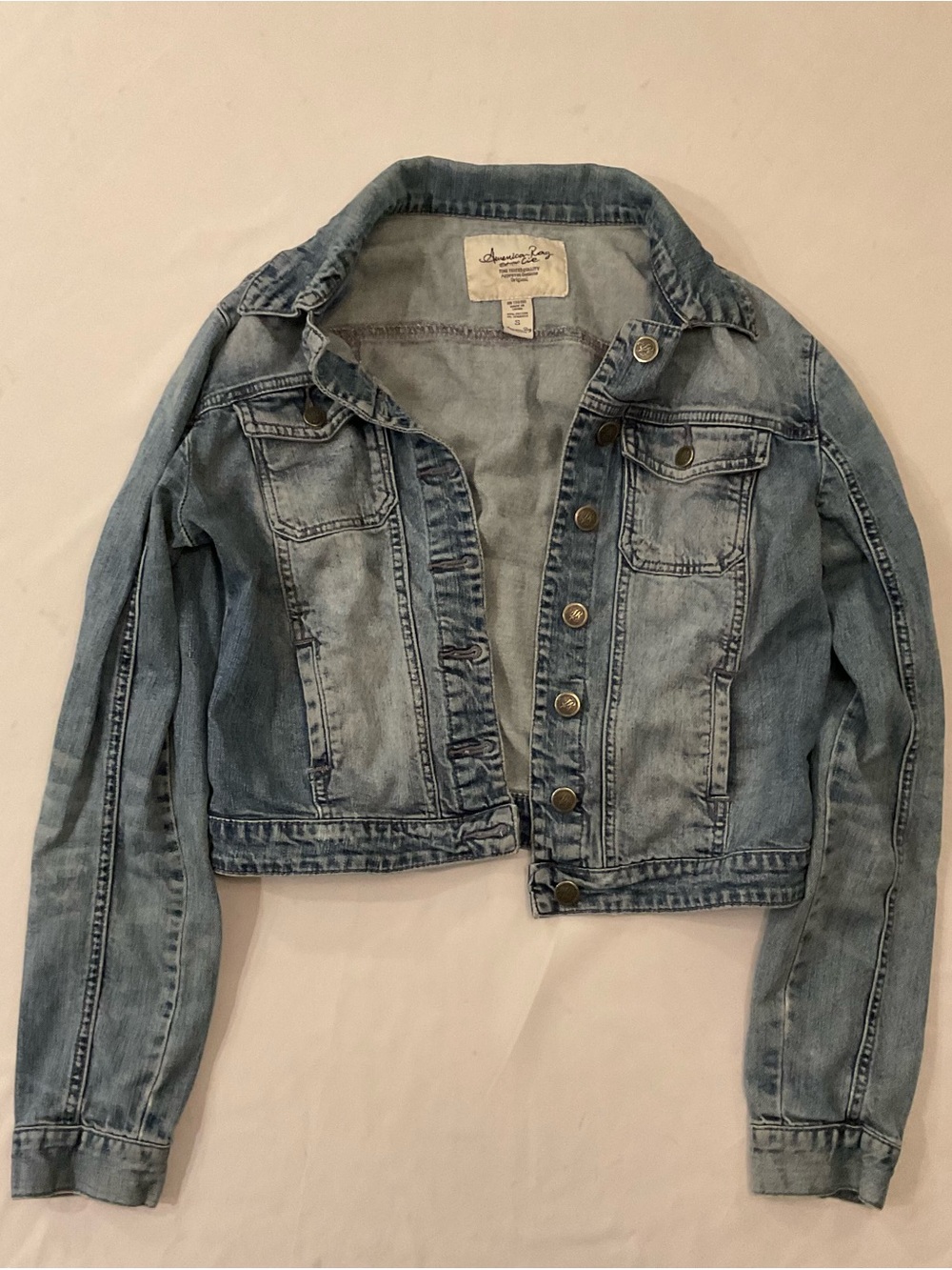 American Rag Light Blue Washed Denim Jacket
